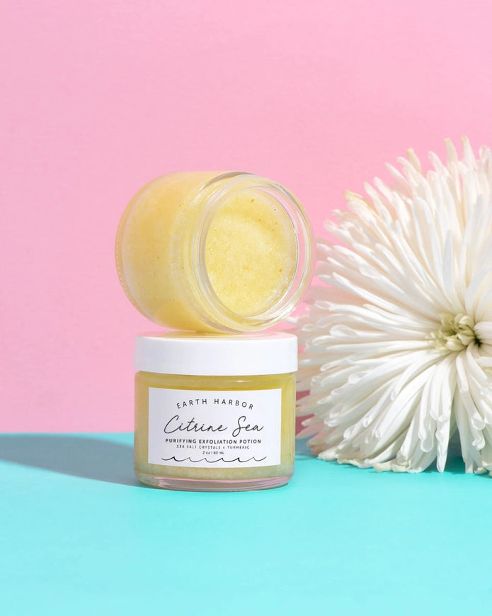 Tropical Exfoliator: Citrine Gemstone + Turmeric Oil